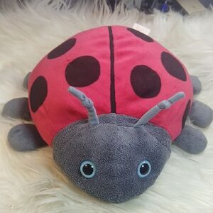Charming Red and Gray Ladybug Plush Toy